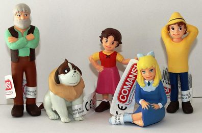 Comansi Spielset Heidi - 5 Figuren - Heidi Großvater Peter Clara Josef