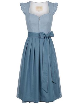 Dirndl Isalyn Flügelarm 70cm Länge hellblau