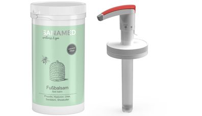 CareMed Fuß & Bein Wellnesscreme Hyaluron & Propolis 450ml mit Dosierspender