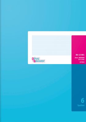 Spaltenbuch A4 40Bl 6SP K+E 86-12061 Karton