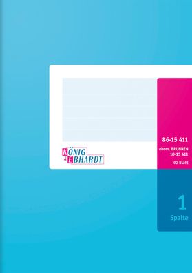 König Ebhardt Spaltenbuch mit festem Kopf - A5, 1 Spalte, 40 Blatt