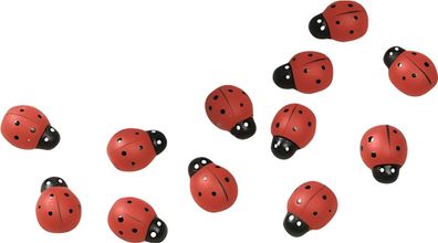 KNORR Prandell 218029245 Dekostreu Tiere Marienkäfer 2 cm rot schwarz