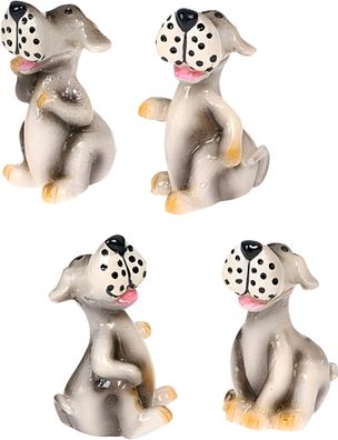 KNORR Prandell 218002612 Dekostreu Tiere Hunde 3 cm Polyresin grau