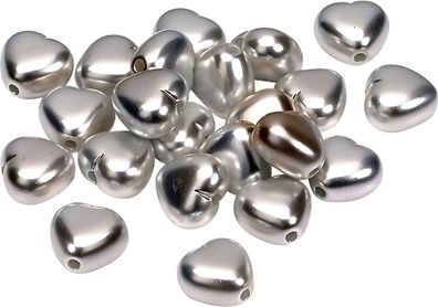 KNORR Prandell 218022023 Dekostreu Herzen 1 cm Kunststoff weiss
