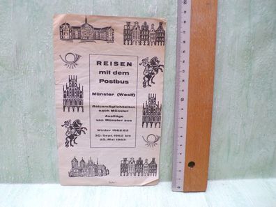 Reisen mit dem Postbus Münster 1962/63 Postscheckkonto Deutsche Bundespost Kraftpost