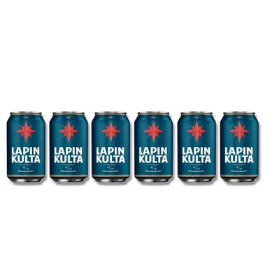 Lapin Kulta Premium Lager Bier Dose 6 x 0,33l - Finnisches Lagerbier 5,2 % Vol