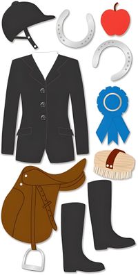 HEYDA 203780601 Stick-On's-Mix Reiten 75 x 165 cm