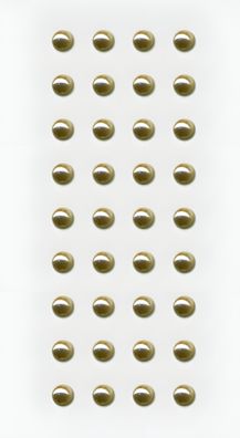 Perlen-Sticker Rund groß 75 x 165 cm Ø ca. 6 mm Cabochon-Perlen weiss