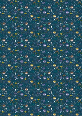 Motivkarton Kommunion/Konfirmation Muster A4 türkis