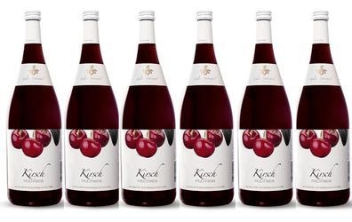 Geschenk Fruchtwein 6x Kirsch 1 Literflasche Kirschwein
