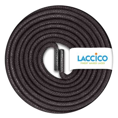 Schwarzbraun | Durchmesser 2,5 mm, robuste gewachste allround Schnürsenkel