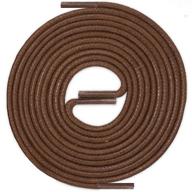 R2-CS Mittelbraun | Durchmesser 2 mm Gewachste Schnürsenkel