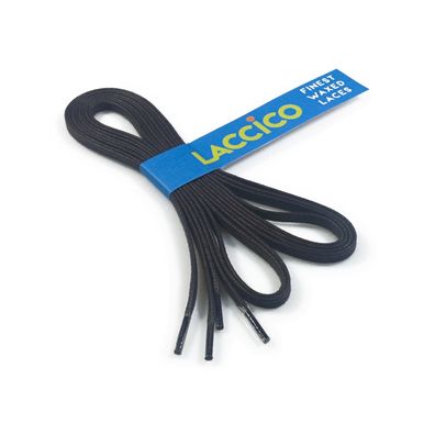 F4-CS Schwarzbraun | 4 mm breite flache gewachste Schnürsenkel