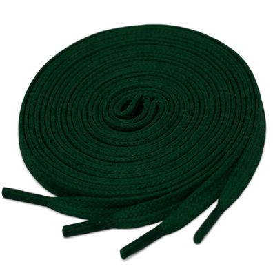 F4-CS Dunkelgrün | 4 mm breite flache gewachste Schnürsenkel