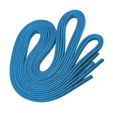 F6-CS Blau | 6 mm breite, flache, gewachste Schnürsenkel im klassisch sportiven Look