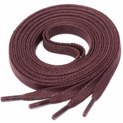 F4-CS Mahagony | 4 mm breite flache gewachste Schnürsenkel