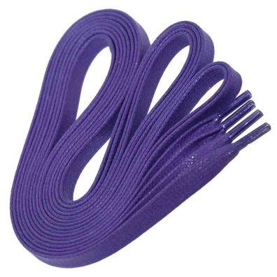 F6-CS Lila | 6 mm breite, flache, gewachste Schnürsenkel im klassisch sportiven Look