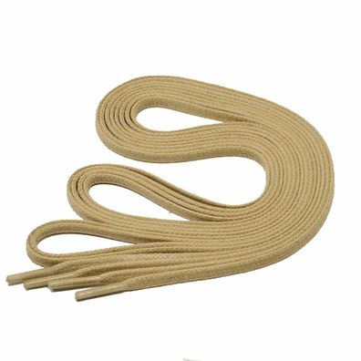 F3-CS BEIGE | 3 mm breite flache gewachste Schnürsenkel