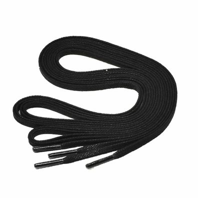 F3-CS Schwarz | 3 mm breite flache gewachste Schnürsenkel
