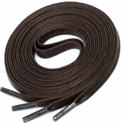 F4-CS Dunkelbraun | 4 mm breite flache gewachste Schnürsenkel