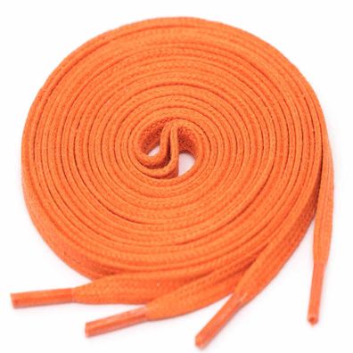 F4-CS ORANGE | 4 mm breite flache gewachste Schnürsenkel