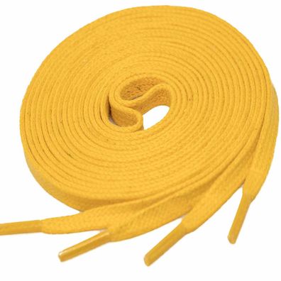 F4-CS GELB | 4 mm breite flache gewachste Schnürsenkel