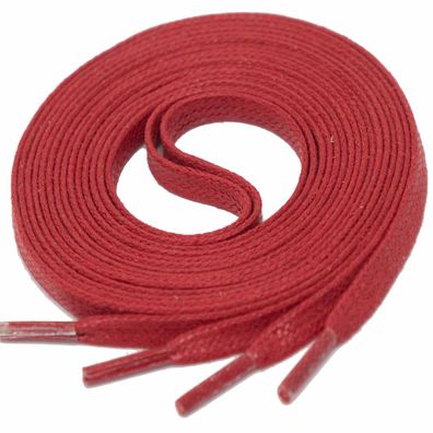 F4-CS ROT | 4 mm breite flache gewachste Schnürsenkel