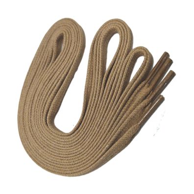 F6-CS Beige | 6 mm breite, flache, gewachste Schnürsenkel im klassisch sportiven Look