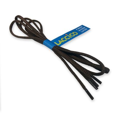 Dunkelbraun | Durchmesser 4 mm, semigewachste Bicolor-Schnürsenkel