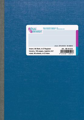 K&E Kladde A5 liniert Register 96 Blatt 8618312