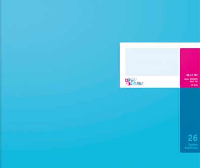 Spaltenbuch Kopfleisten-Ausführung - 348 x 257 mm, 26 Spalten