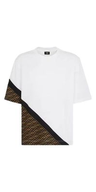 Fendi Diagonal T-Shirt Weiß Herren