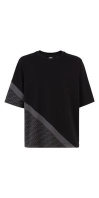 Fendi Diagonal T-Shirt Schwarz Herren