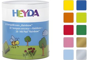Stempelkissen 10ST sort. HEYDA 20-4888470 3x3cm Rainbow