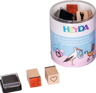 HEYDA 204888485 Stempel-Set Baby Holz