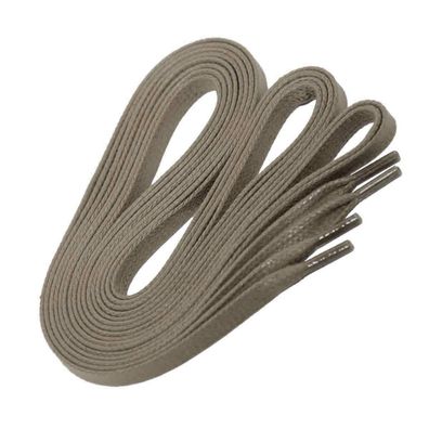 F6-CS Taupe | 6 mm breite, flache, gewachste Schnürsenkel im klassisch sportiven Look