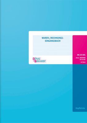 Wareneingangsbuch A4 40BL K+E 86-10661 Kart.6SP Kopfl