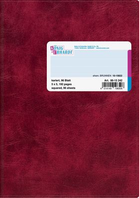 K&E Kladde A5 kariert 96 Blatt flex Plastik 8615242