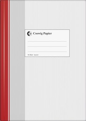 Geschäftsbuch A5 96BL kariert COSWIG 86-1595203 Standard