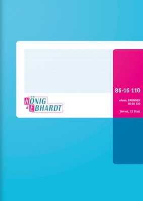 König Ebhardt Geschäftsbuch - A6, liniert, 32 Blatt