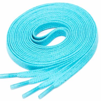 F4-CS TÜRKIS | 4 mm breite flache gewachste Schnürsenkel