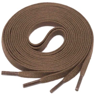 F4-CS Nussbraun | 4 mm breite flache gewachste Schnürsenkel