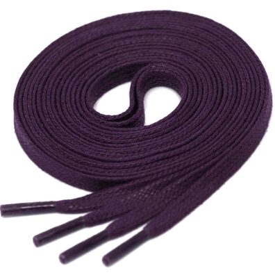 F4-CS Aubergine | 4 mm breite flache gewachste Schnürsenkel