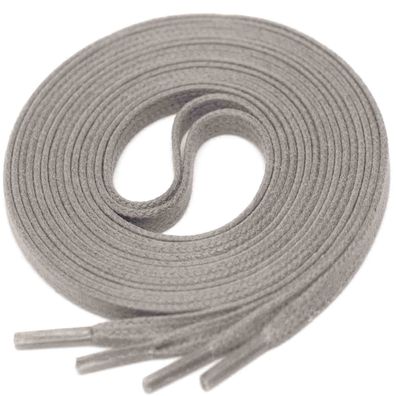 F4-CS Mittelgrau | 4 mm breite flache gewachste Schnürsenkel