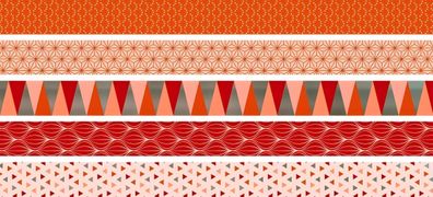 Deko Tapes Mini Triangle jede Rolle 3 m x 12 mm Papier-Tapes koralle