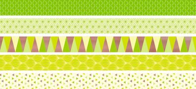 Deko Tapes Mini Triangle jede Rolle 3 m x 12 mm Papier-Tapes lime