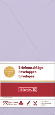 Brunnen Briefumschlag DL flieder mit Futter 10 105125160