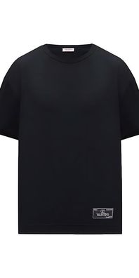 T-Shirt mit Logo Print in Schwarz