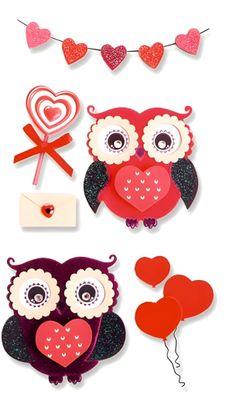 HEYDA 203780727 Stick-On's-Mix Herz-Eule 75 x 165 cm