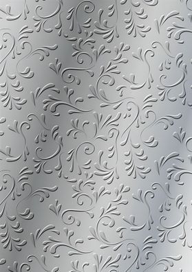 HEYDA Prägekarton Roma 50 x 70 cm silberfarben Rückseite weiss